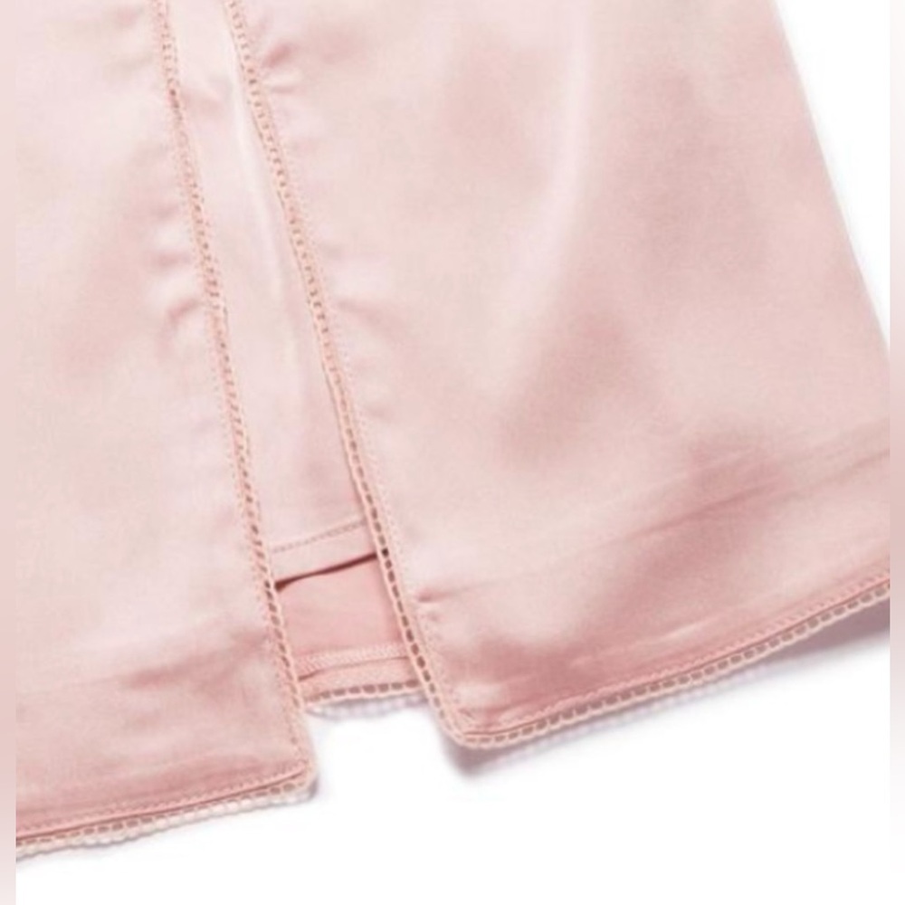 Lani The Label Ainsley Dusty Rose Satin Lace Slip Midi Dress XS NWT - Picture 5 of 9